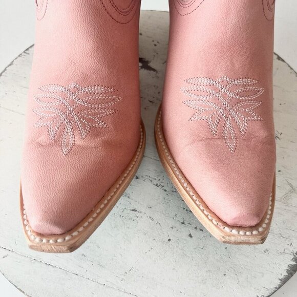 Lane SMOKESHOW Womens Cowboy Boots 10 Pink Leather Western Cowgirl Mid Calf - Picture 8 of 14